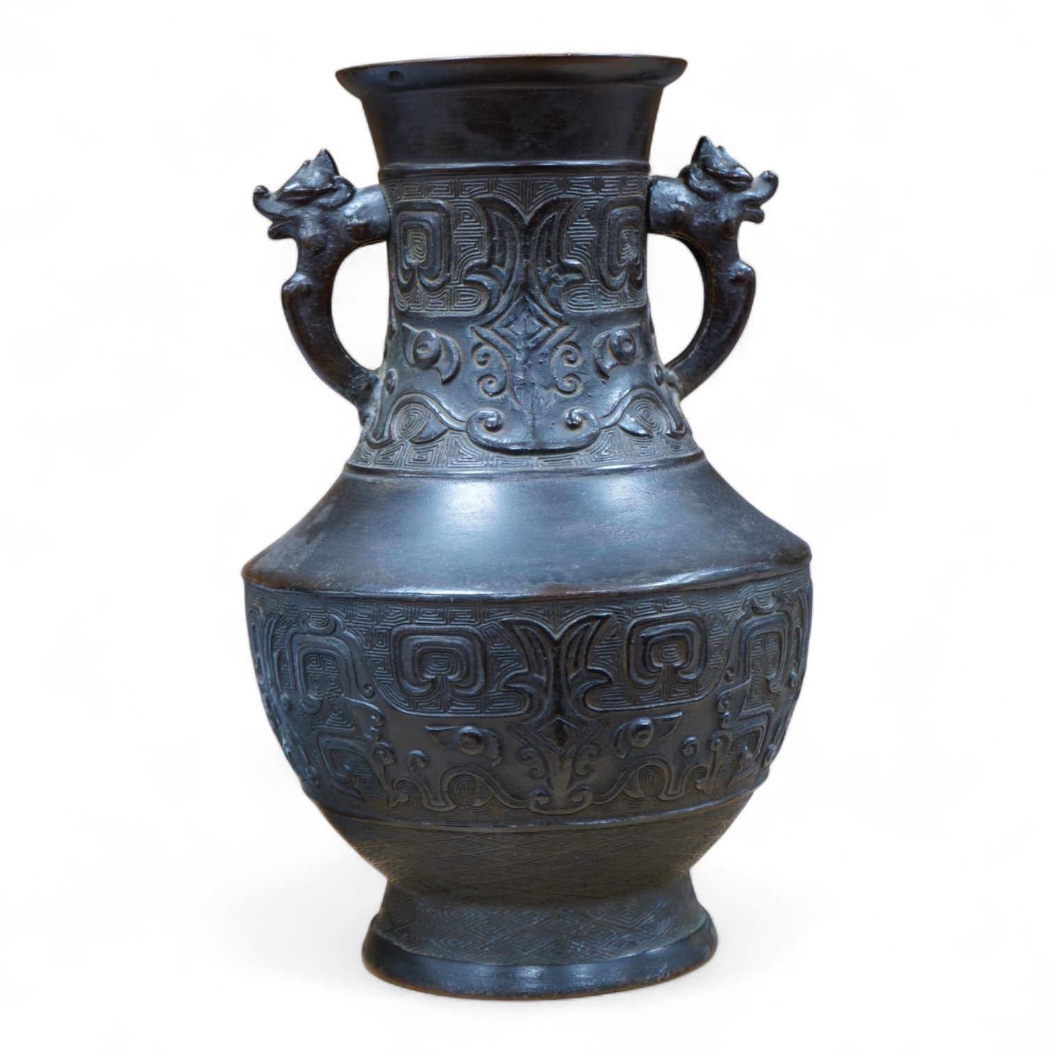 A 19th century Chinese archaistic bronze vase, 31cm high